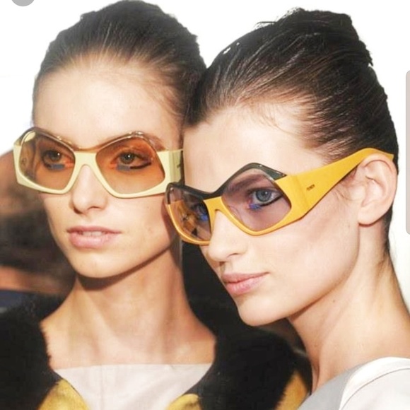 Fendi Iridia Retro Style Sunglasses - Two Tone